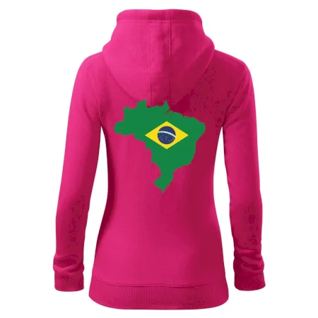 Brazília vlajka v mape