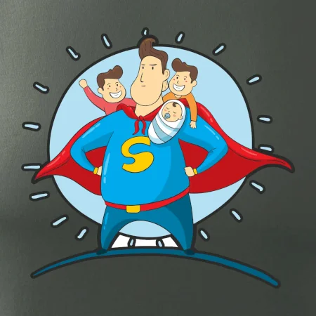Táta superman - kluk, kluk a dítě