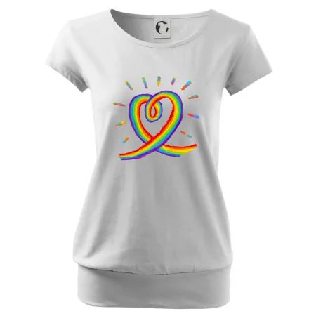 Srdce pride dúha kreslená