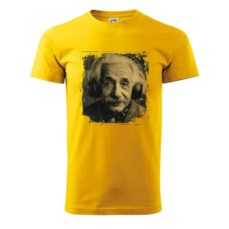 Albert Einstein so slúchadlami