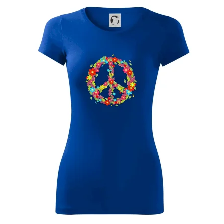 Peace symbol červené kvety
