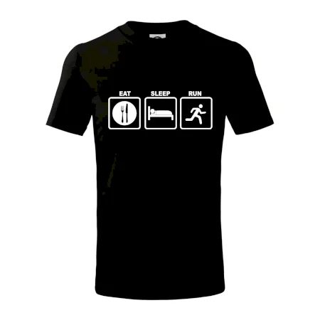 Eat sleep run štvorce