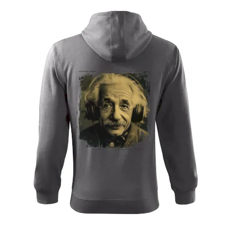 Albert Einstein so slúchadlami
