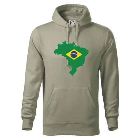 Brazília vlajka v mape