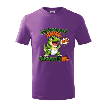 Listopadový živel zelený dinosaurus rex v plence