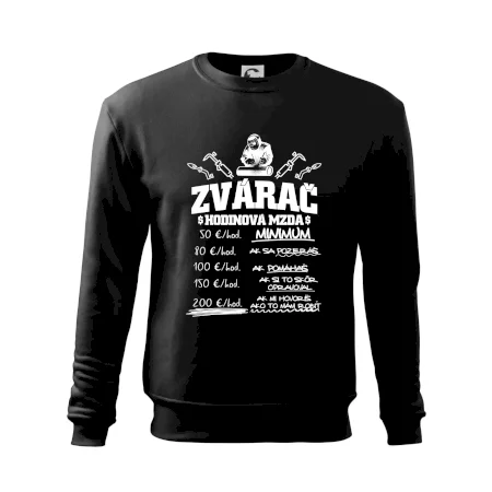 Hodinová mzda zvárač