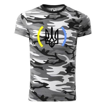 Ukrajina trojzubec s farbami