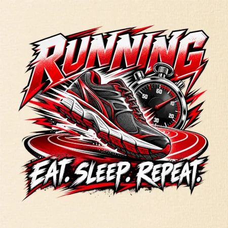 Bežecká topánka so stopkami eat sleep repeat