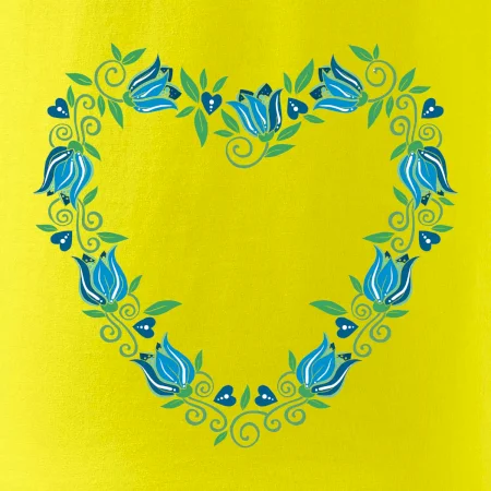 Modré tulipánové srdiečko (Pecka design)