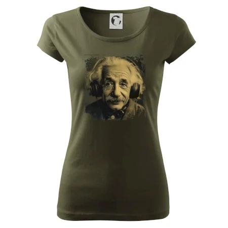 Albert Einstein so slúchadlami