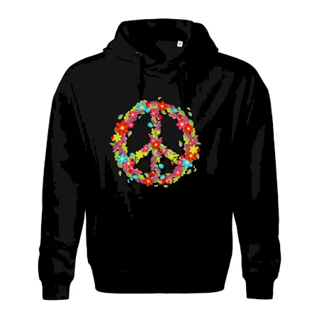Peace symbol červené kvety