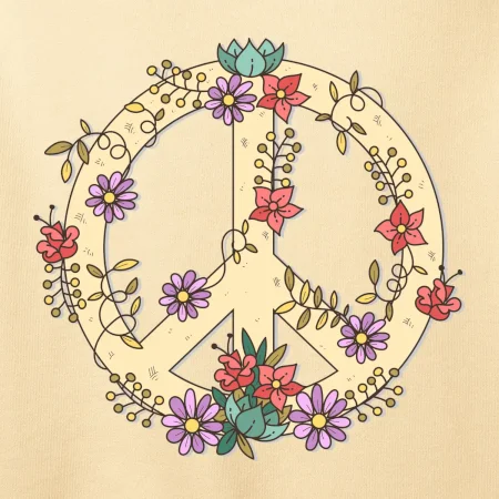Peace symbol pieskový