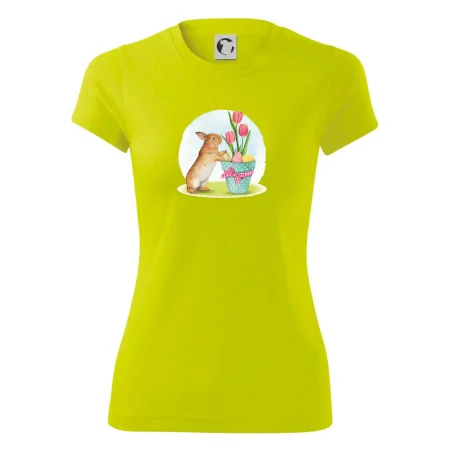 Veľkonočný zajačik tulipány