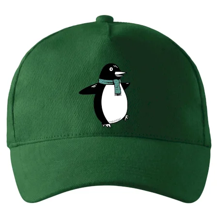 Tučniak so zeleným šálom