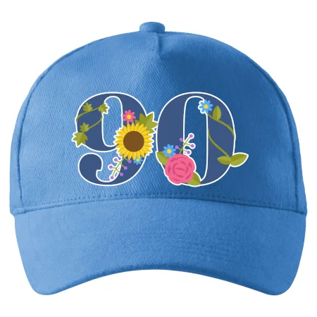 Kvetinové číslo kreslené - 90