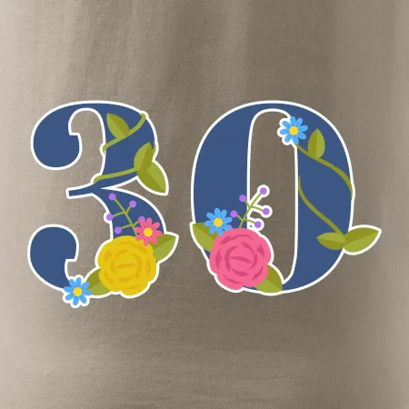 Kvetinové číslo kreslené - 30