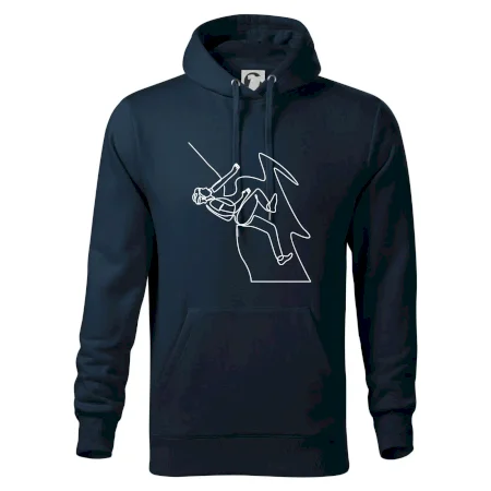 Lezec na skale jedným ťahom