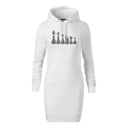 Šachové figúrky v rade - kreslené