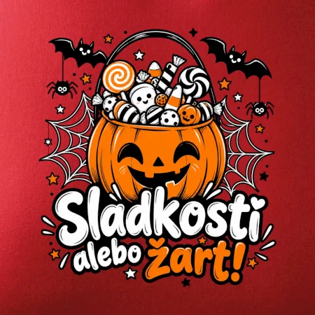 Sladkosť alebo žart tekvicový košík