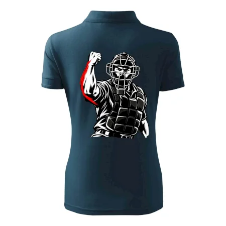 Baseballový rozhodčí signalizuje strike