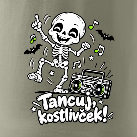 Tancuj kostlivček s boomboxom
