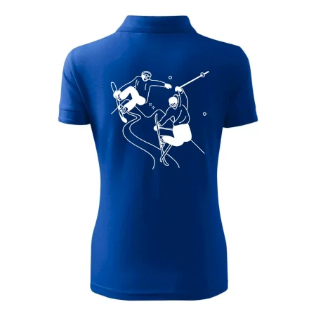 Lyžovanie - kreslené obrázok