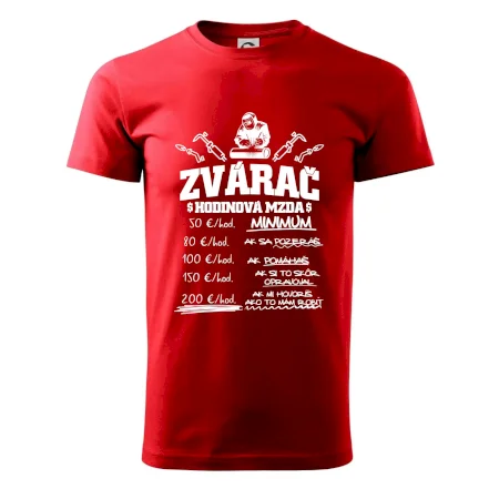 Hodinová mzda zvárač