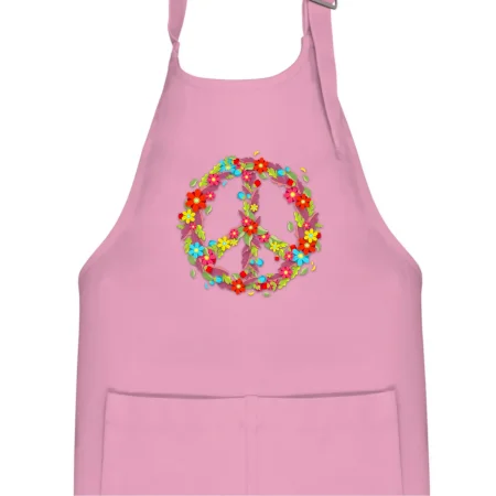 Peace symbol červené kvety