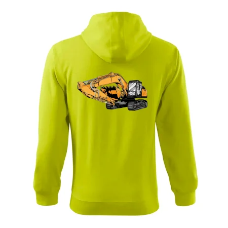 Žltý bager z boku