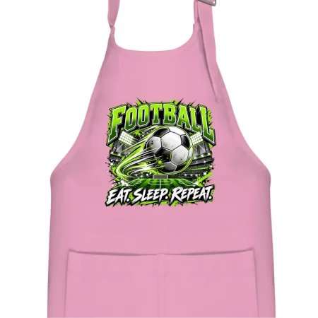 Futbalová lopta a štadión eat sleep repeat