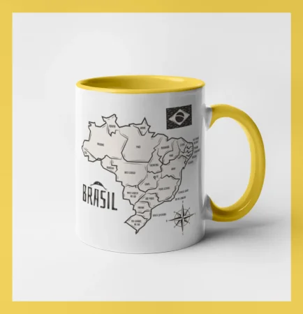 Brazília mapa s názvami regiónov