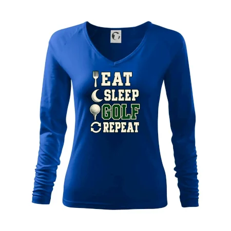 Eat sleep golf repeat typografie