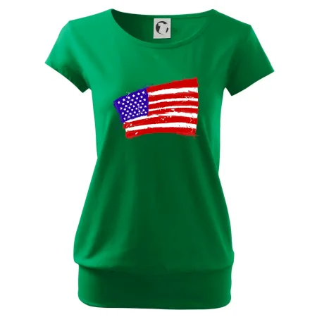 Americká vlajka ohnutá