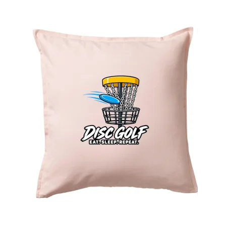 Discgolfový kôš s letiacim diskom eat sleep repeat