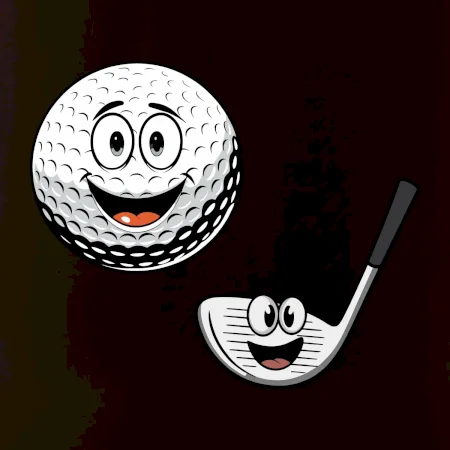 Parové tričko - Golfová palica a loptička