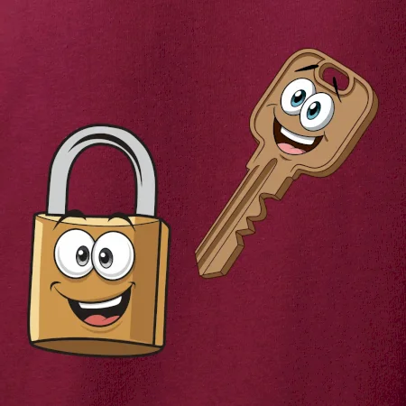 Parové tričká - Zámok a kľúč