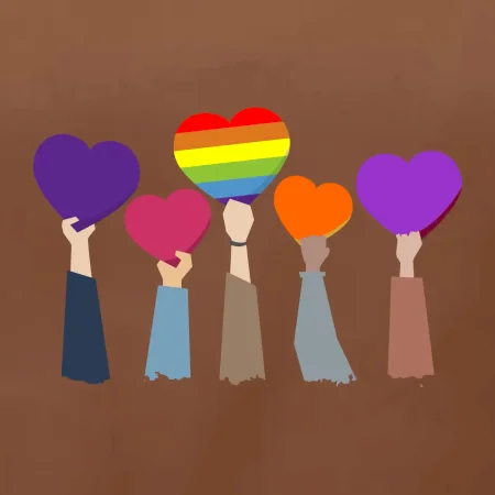 LGBT ruky srdce