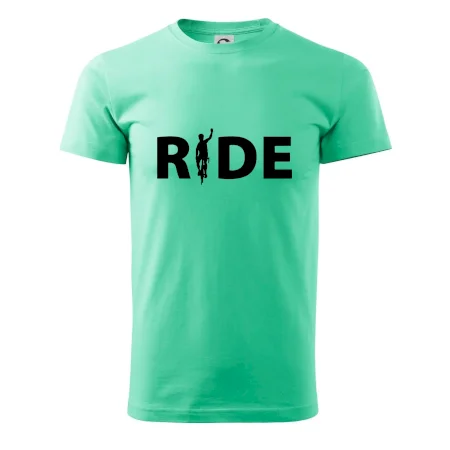 Ride - nápis s cyklistom
