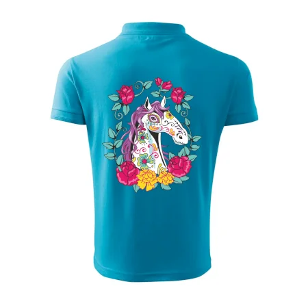 Kôň farebný s kvetinami