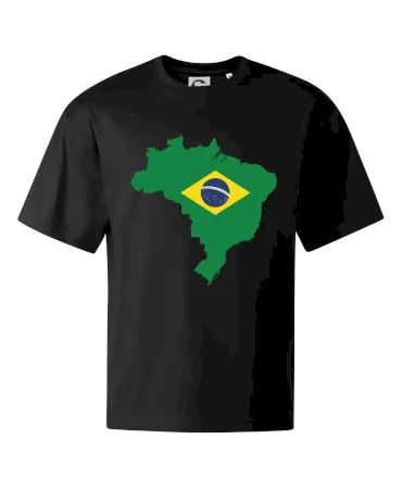 Brazília vlajka v mape