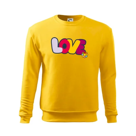 Love nápis s kvetinou