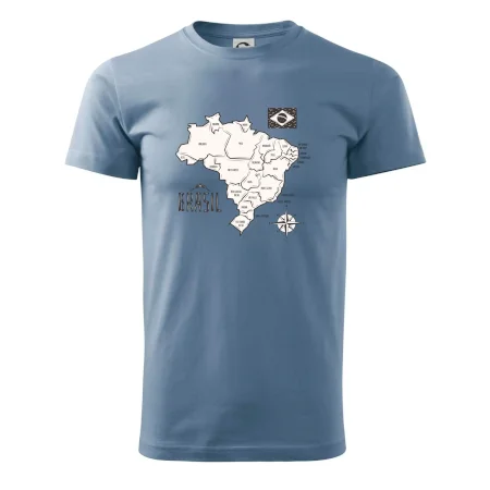 Brazília mapa s názvami regiónov