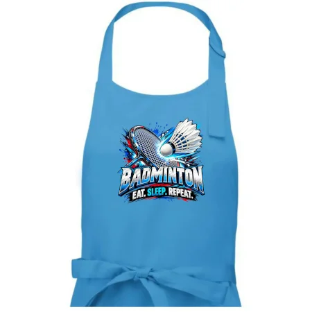 Bedmintonová raketa s košíčkom eat sleep repeat