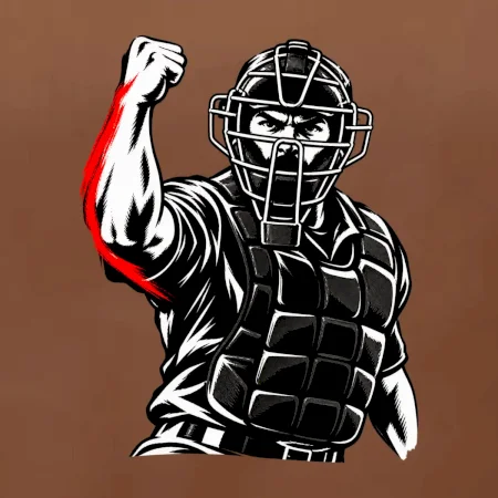 Baseballový rozhodčí signalizuje strike