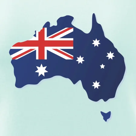 Austrália - vlajka mapa