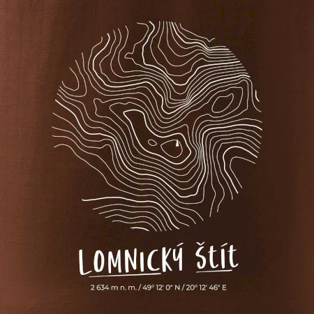 Lomnický štít - vrstevnice v kruhu