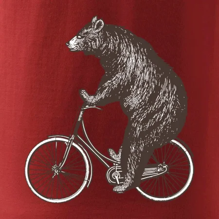 Medveď na bicykli