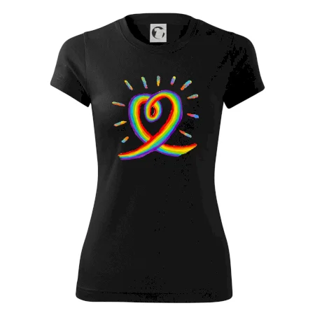 Srdce pride dúha kreslená