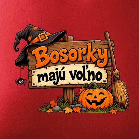 Bosorky majú voľno - tabuľa s tekvicou