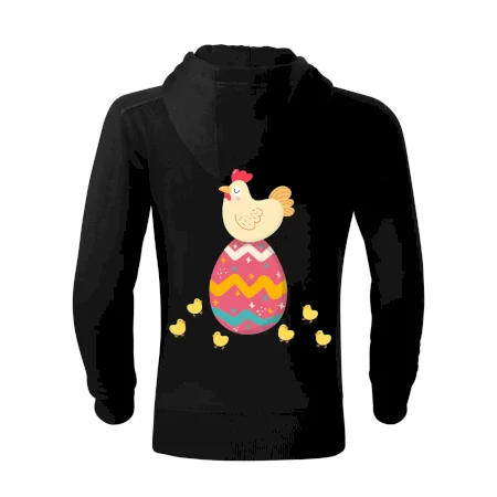 Sliepka sediaca na veľkonočnom vajci